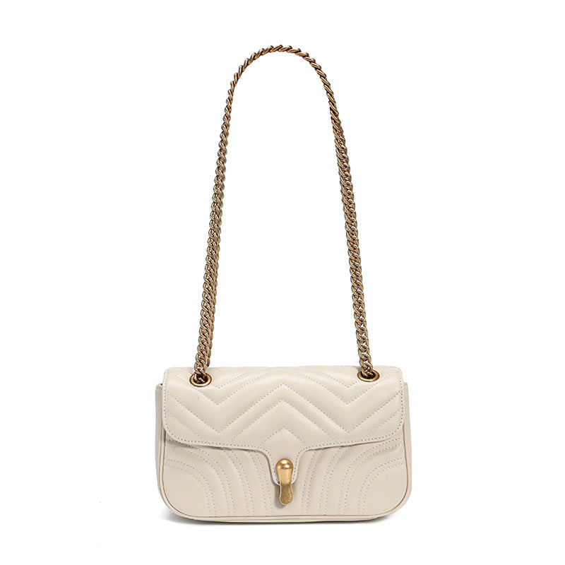 Women's Leather Style Chain Special Interest Light Crossbody Bags