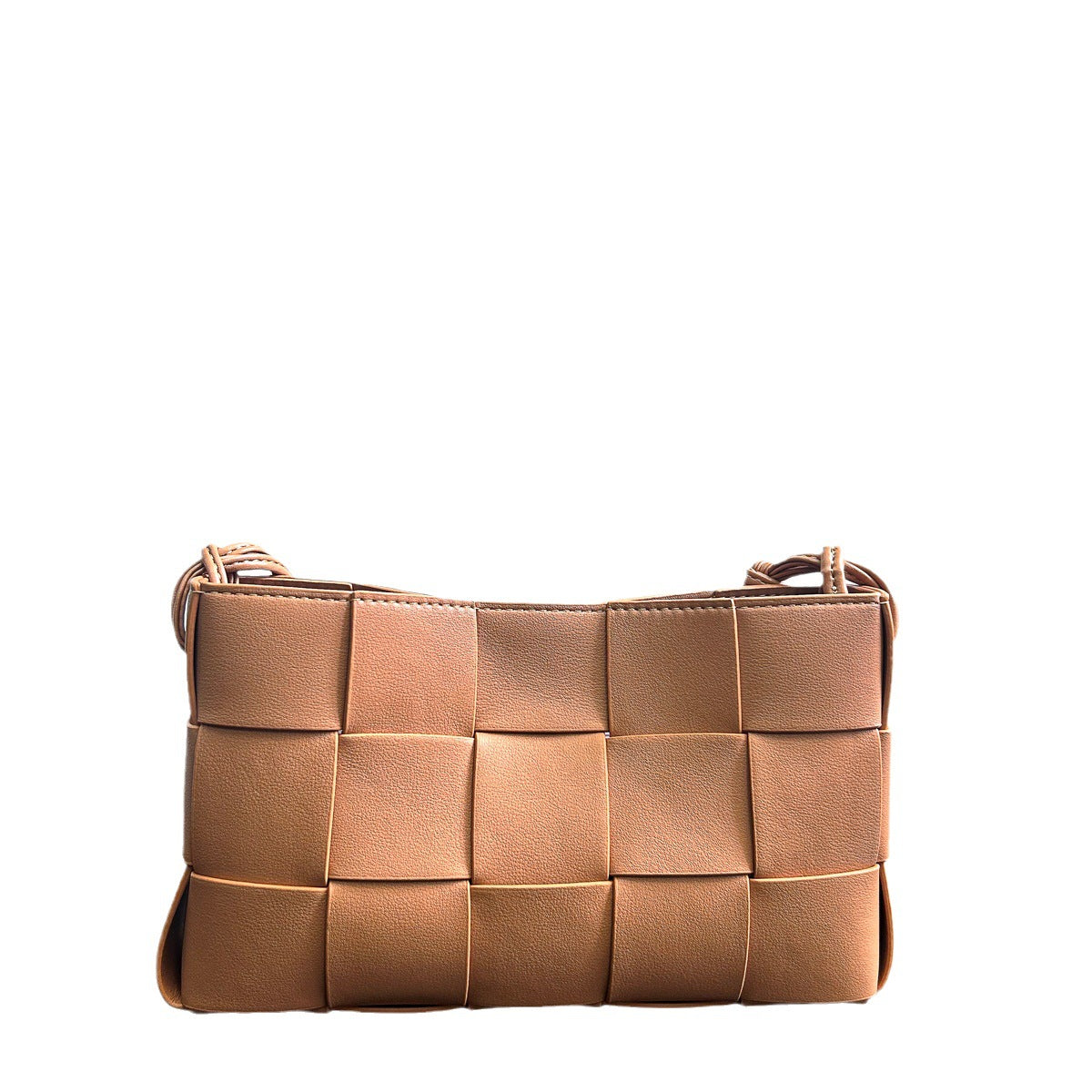 Fashion Soft Plaid Underarm Woven Shape Shoulder Bags