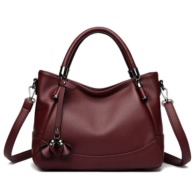 Women's Lychee Pattern High-grade Easy Matching Soft Handbags