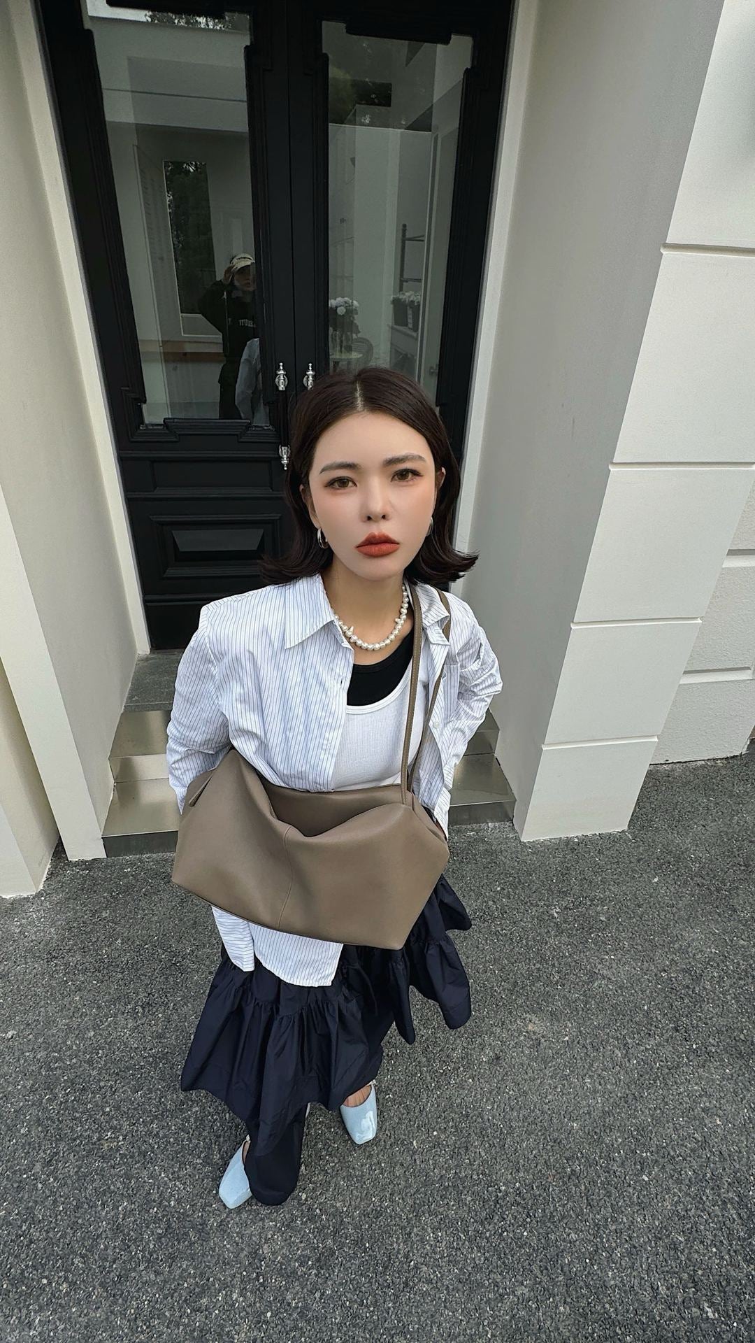 Cowhide Retro Lazy Style Soft Large Shoulder Bags