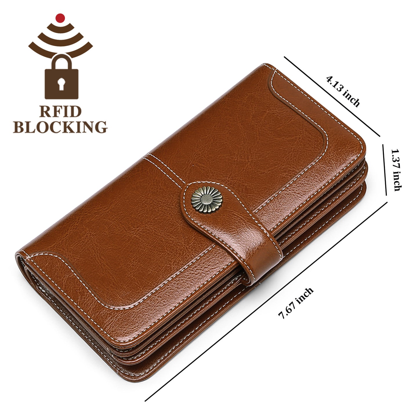 Women's Pu Leather Long Clutch Multifunctional Lady's Ladies Wallets