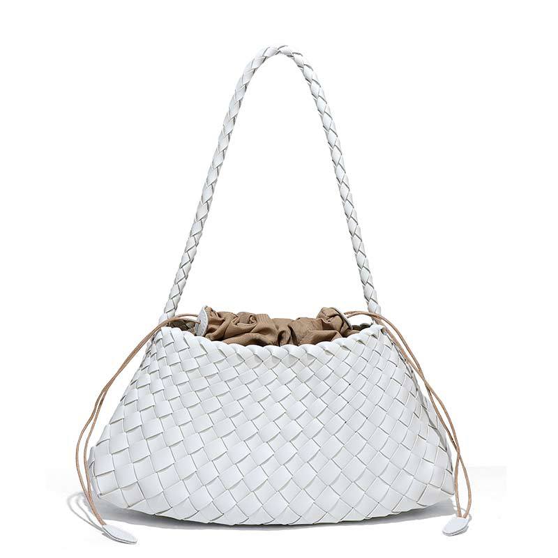 Women's French Fashion Hand-woven Portable Vegetable Basket Shoulder Bags