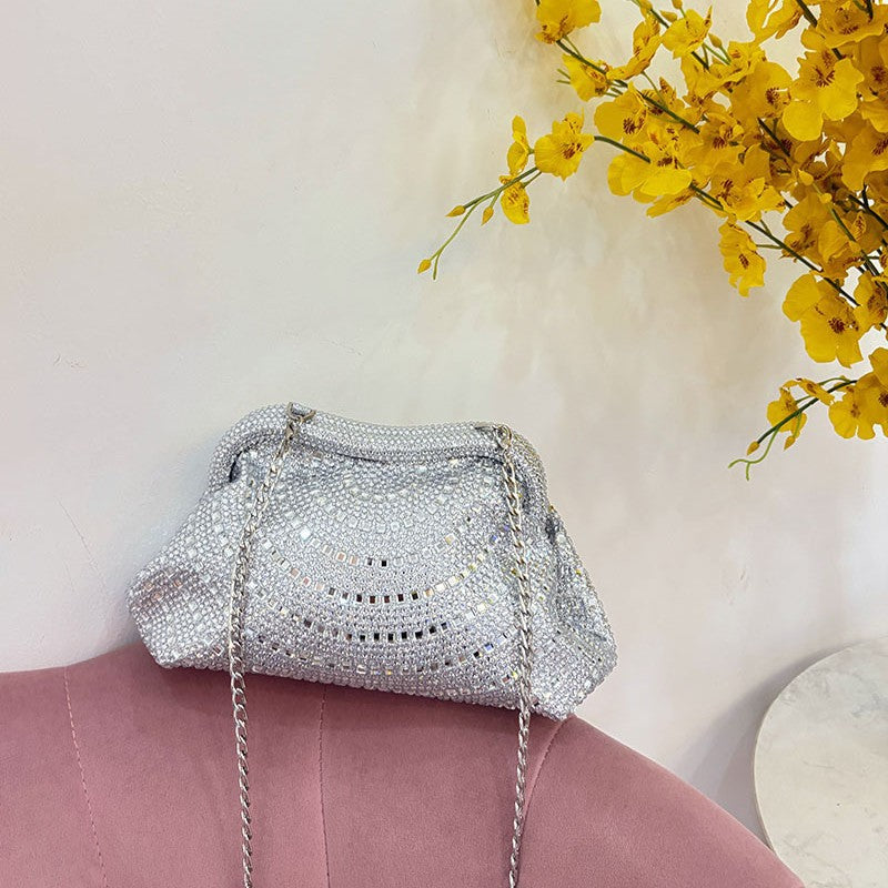 Simple Shiny Sequins Dinner Clutch Design Advanced Crossbody Bags