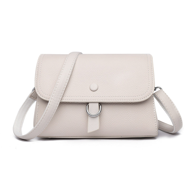 Women's Fashionable Solid Color Genuine Leather Texture Crossbody Bags