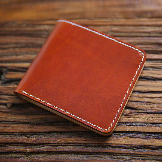 Men's Retro Vegetable Tanned Short First Layer Men's Wallets