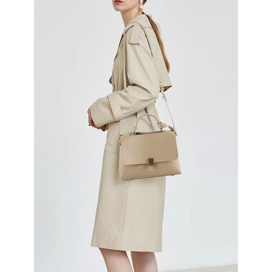Women's Simple Solid Color Portable Fashionable Temperament Handbags