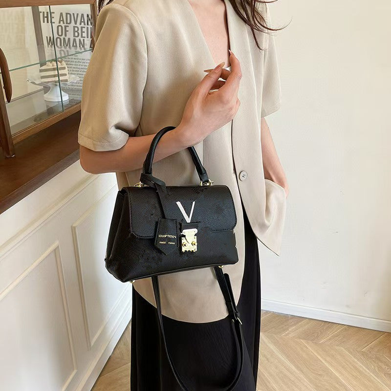 Women's Out Printed Big V High Sense Crossbody Bags