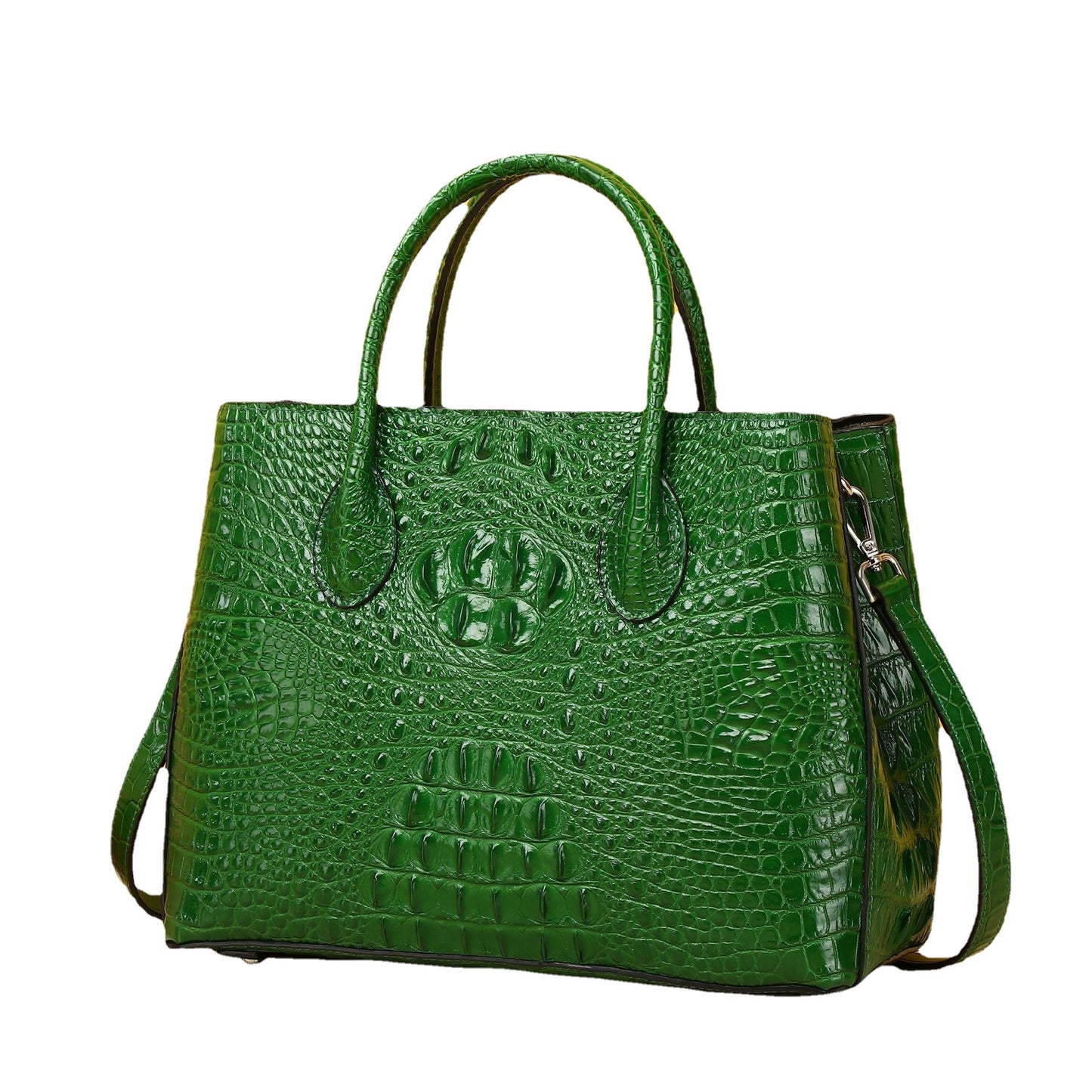 Women's Crocodile Pattern Bone Classic Lady Handbags