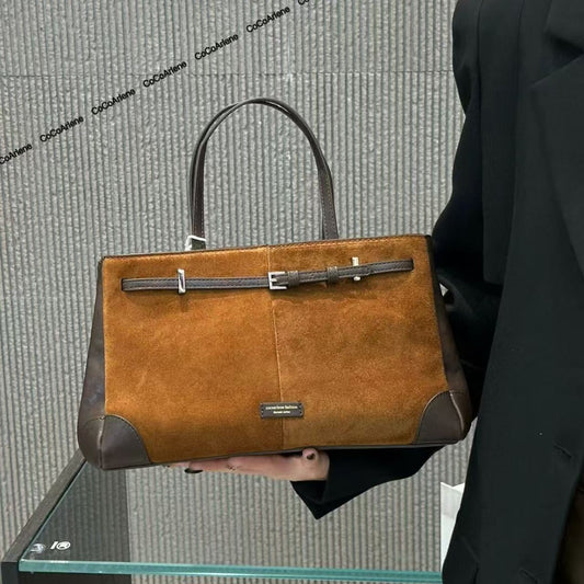 Fashion Women's Color Portable Matte Leather Tote Bags