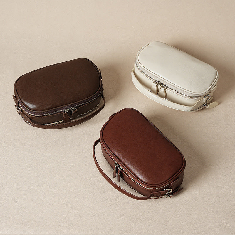 Women's Versatile High-grade First Layer Cowhide Niche Crossbody Bags