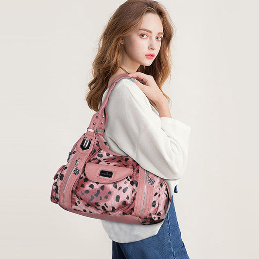 Women's Classy Niche Leopard Print Trendy Shoulder Bags