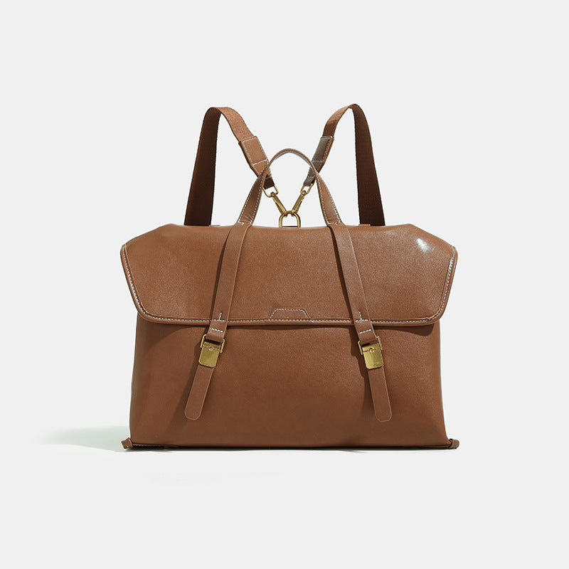 Pattern Document High-grade Genuine Leather Large Backpacks
