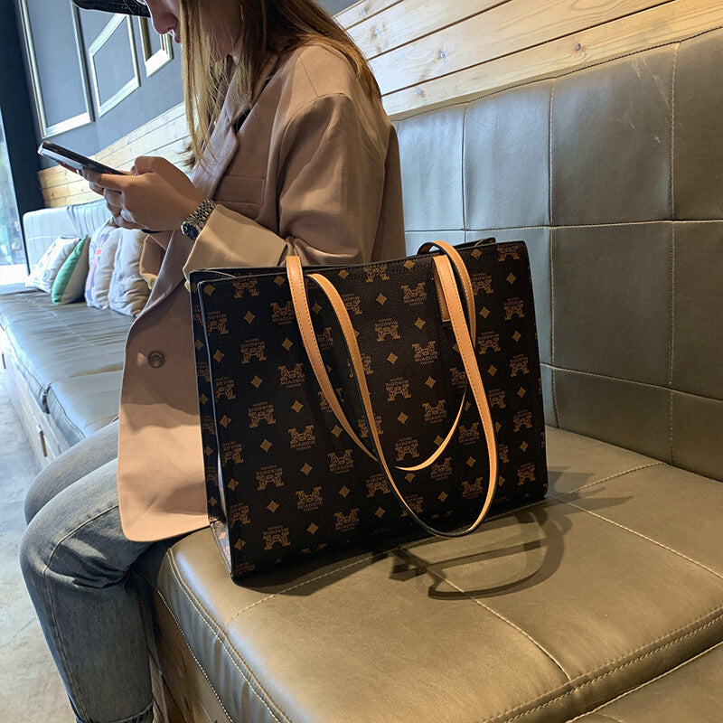 Women's Light Luxury Plaid Portable Contrast Color Letter Handbags