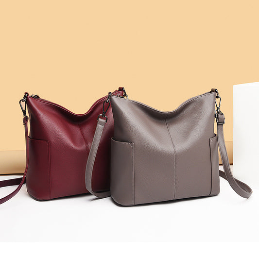 Women's Fashion Large Capacity Soft Leather Portable Shoulder Bags
