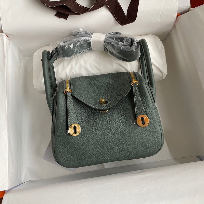 Women's Lindy Mini Doctor Cow Leather Portable Shoulder Bags