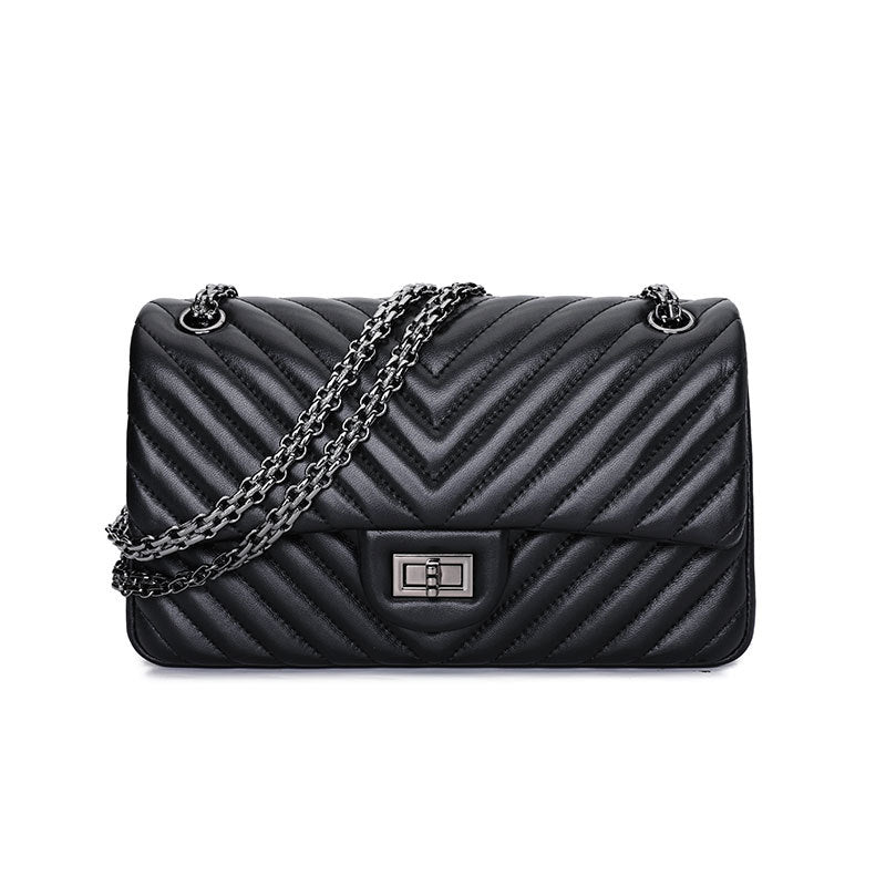 Women's Sheepskin V Grid Chain Trendy Fashion Bags