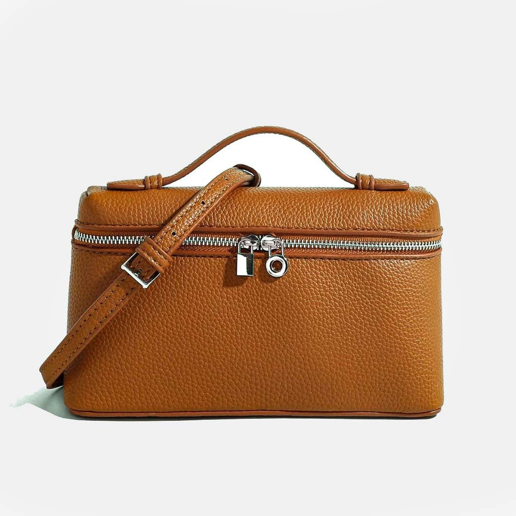 Women's Summer First Layer Cowhide Lunch Box Handbags