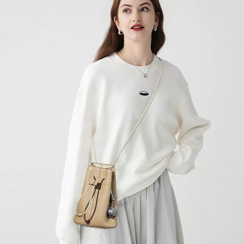 First Layer Cattlehide Leather Fashion High Crossbody Bags