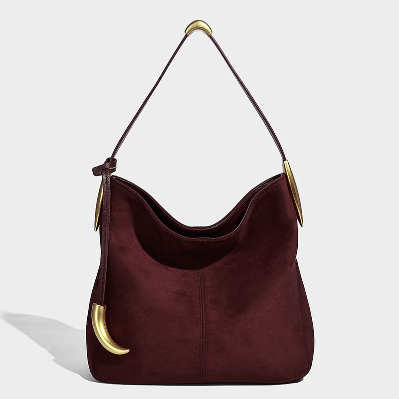 Elegant Female Matte Fashion Niche Commuter Shoulder Bags