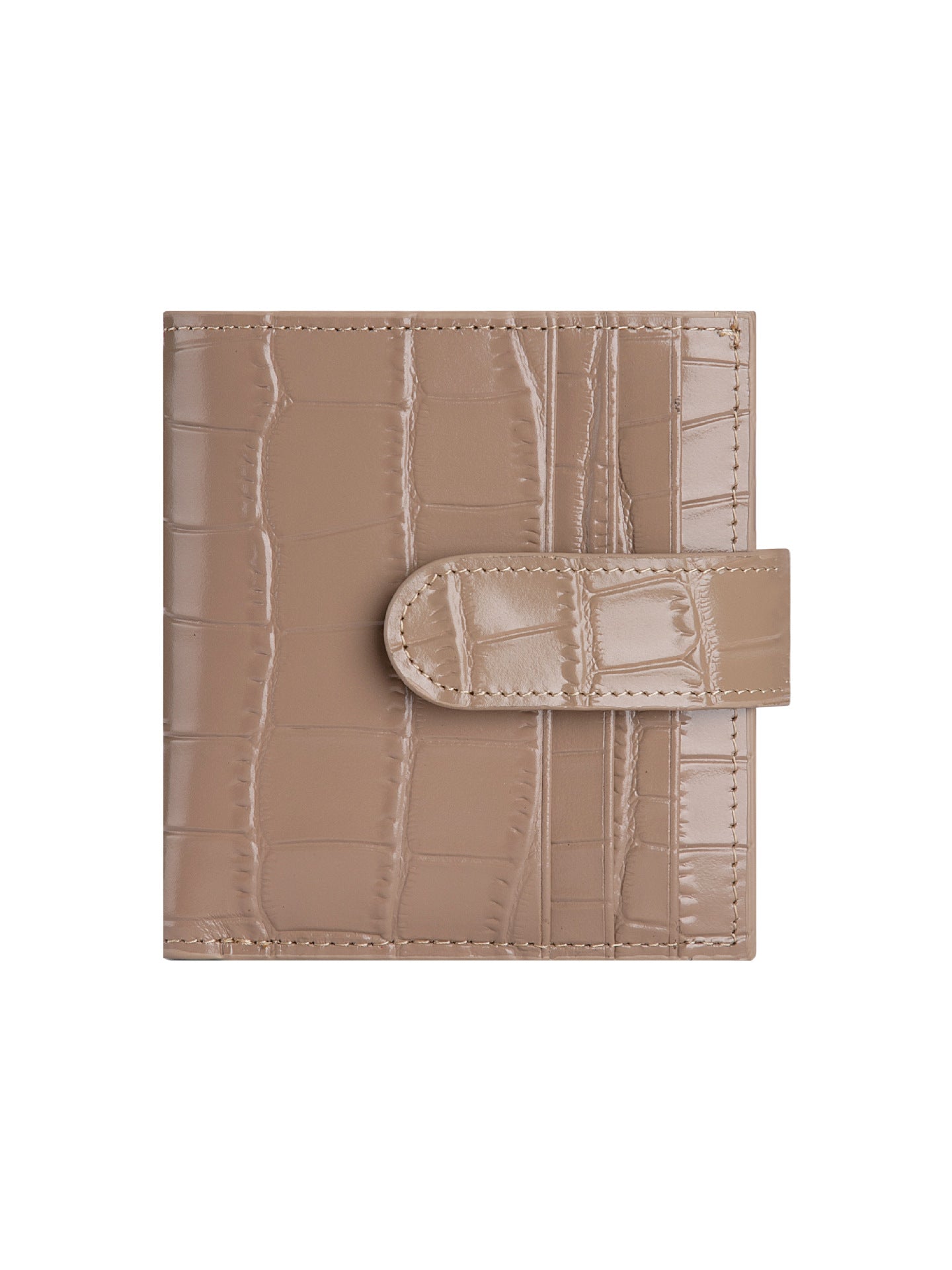 Women's Crocodile Pattern Genuine Leather Zipper Compact Coin Purses