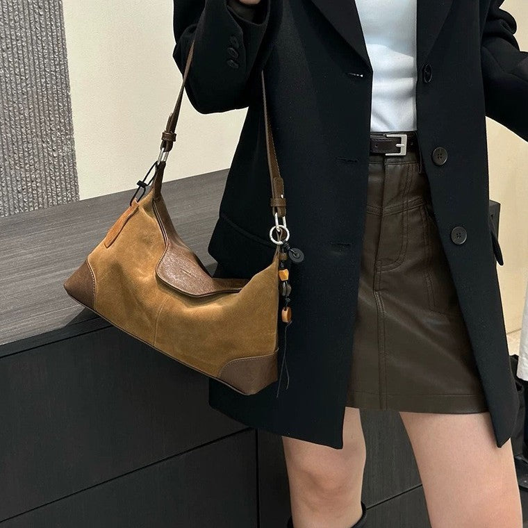 Elegant Women's High-grade Fashion Commuter Suede Tote Bags