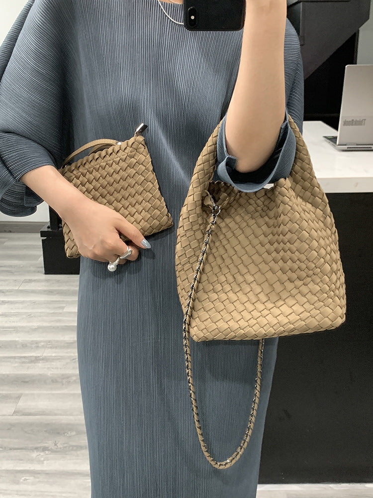 Women's Hand-woven Large Capacity Nylon Mother Chain Bags