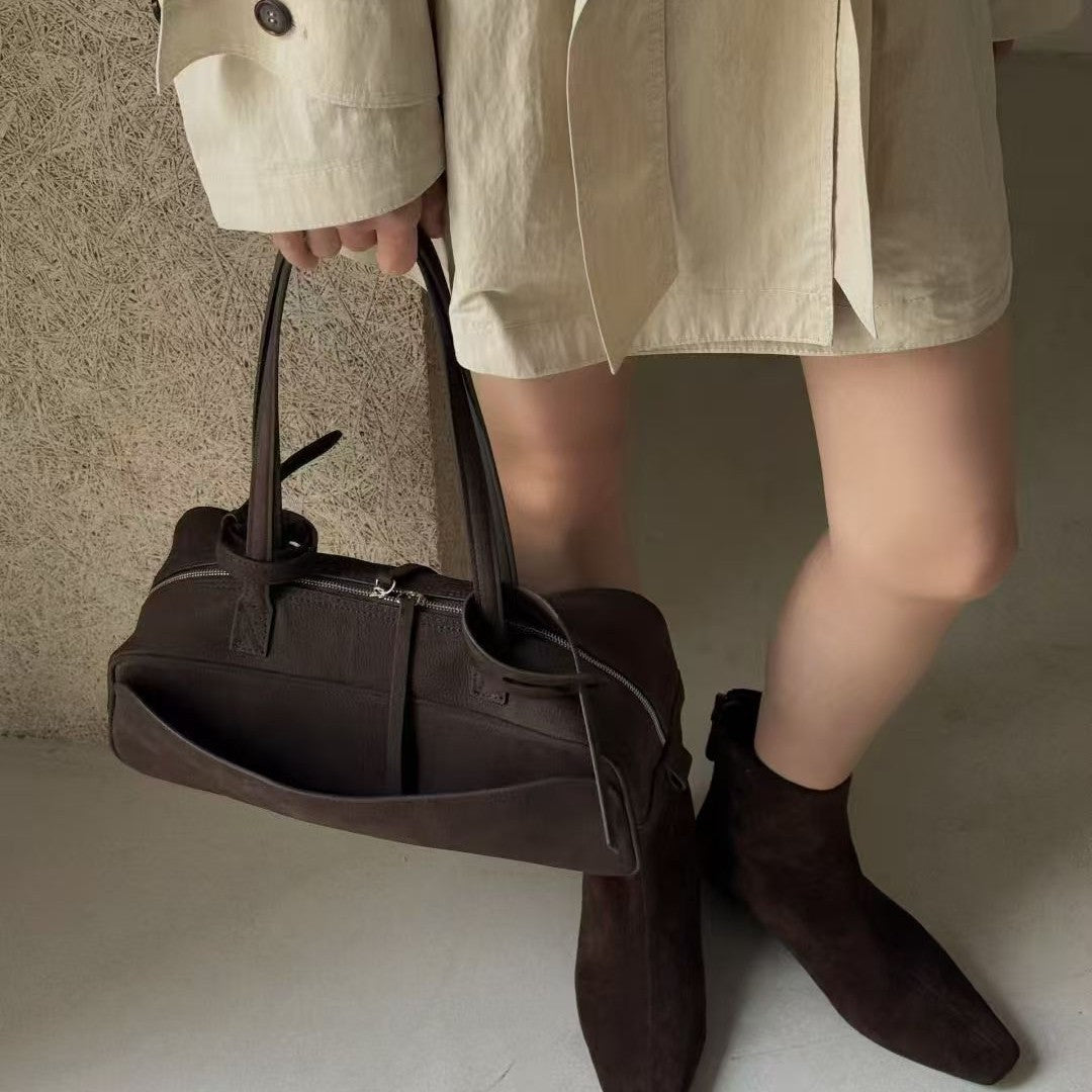 Popular First Layer Cowhide Baguette Underarm Bags