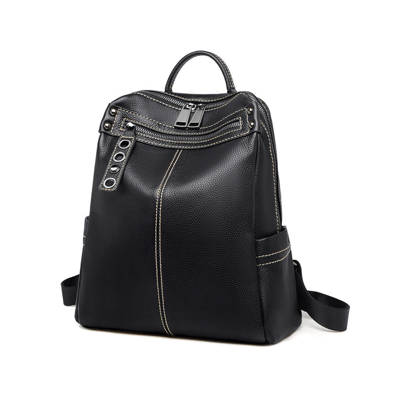 Classic Women's Leather Design Commuter High-grade Backpacks