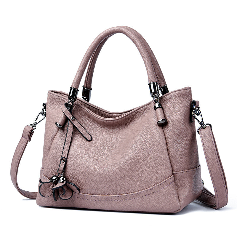 Women's Lychee Pattern High-grade Easy Matching Soft Handbags