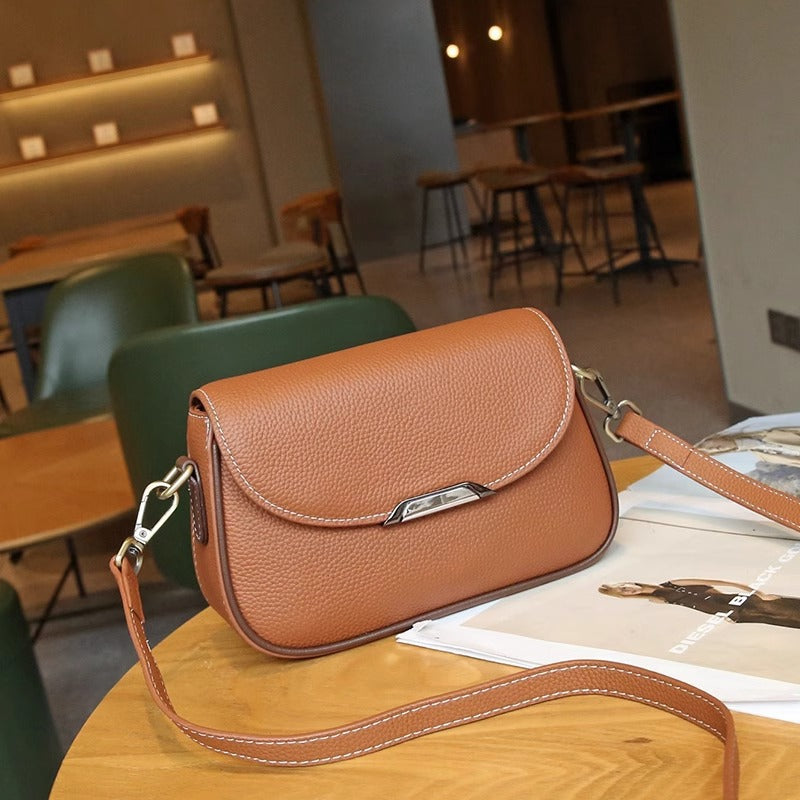 Genuine Leather Strap Advanced Texture First Crossbody Bags