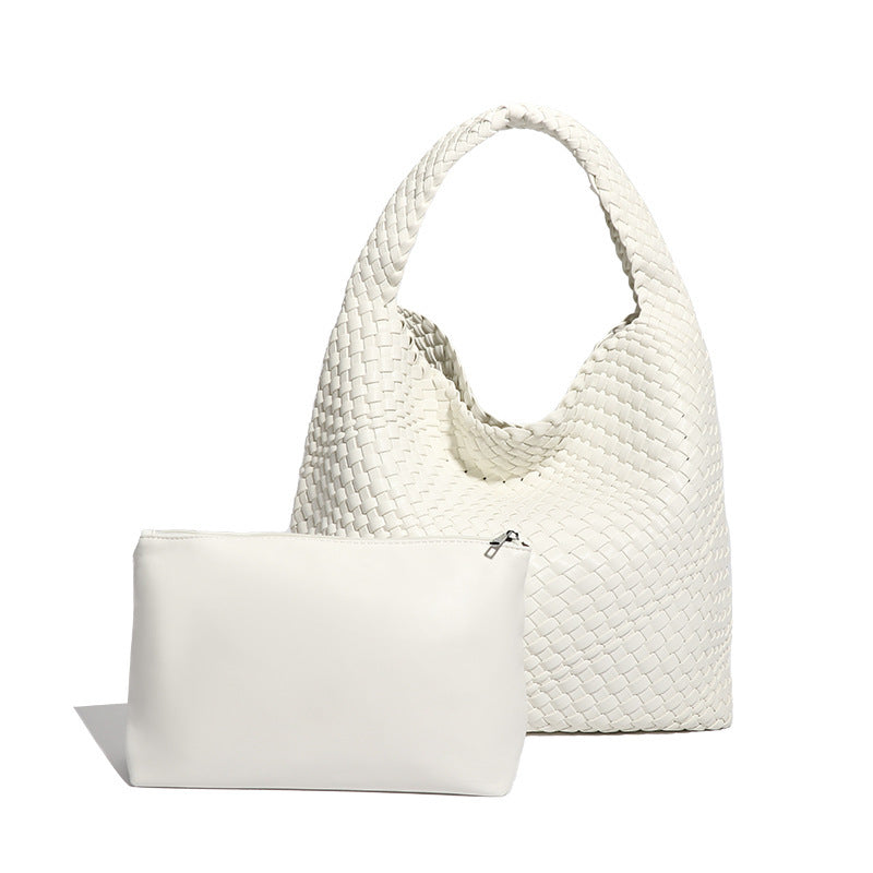 Women's Fashion Design Woven Large Capacity Son Handbags