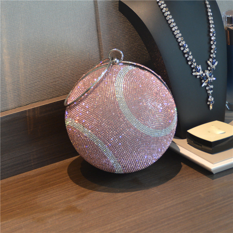 Women's Plastic Diamond Portable Ball Rhinestone Tennis Evening Bags