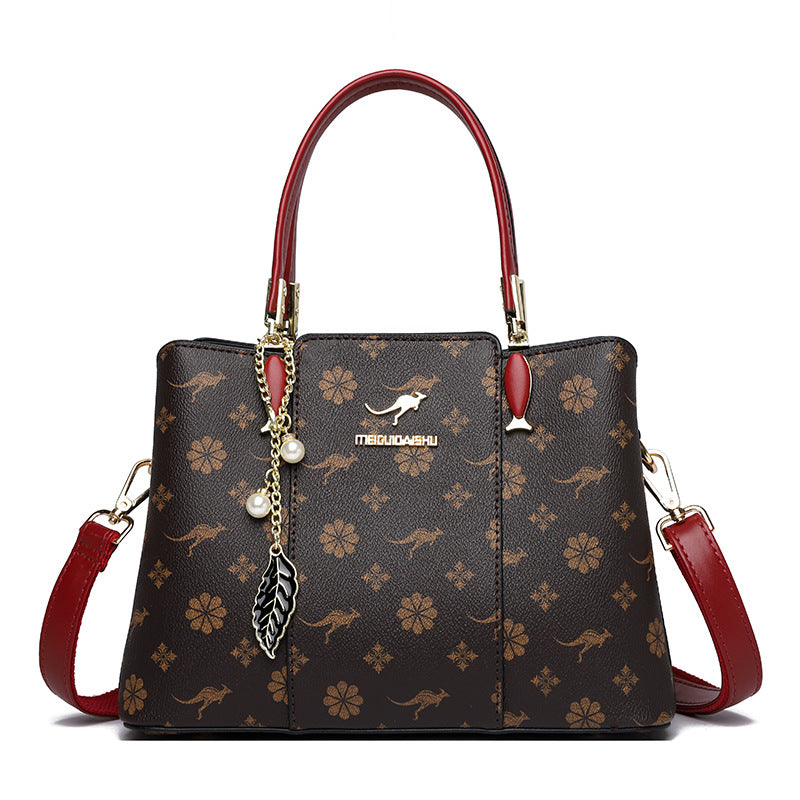 Women's Rose Kangaroo Versatile Fashion Large Capacity Elegant Crossbody Bags