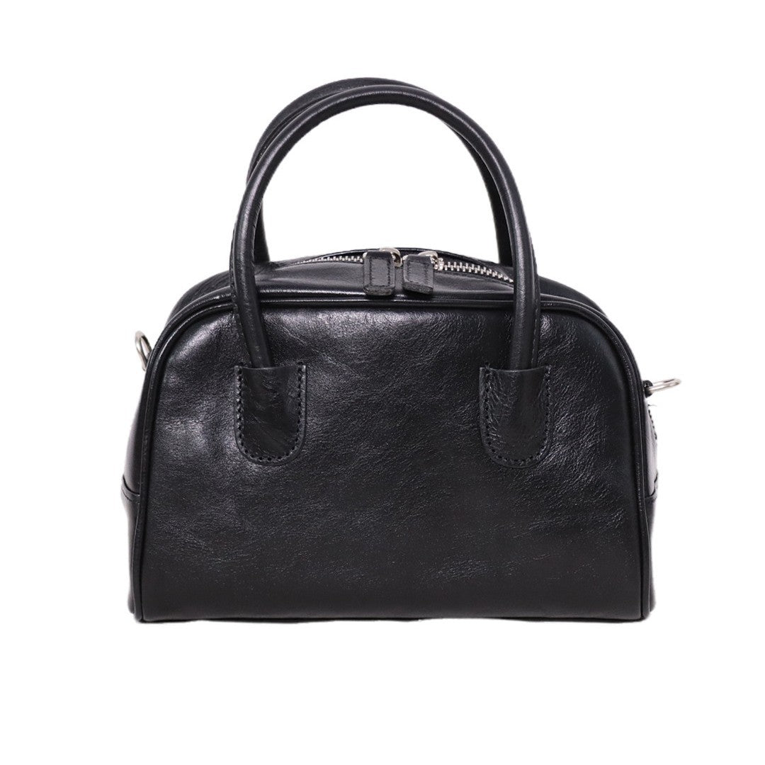 Women's Bowling Leather Pillow Vegetable Tanning Minority Handbags