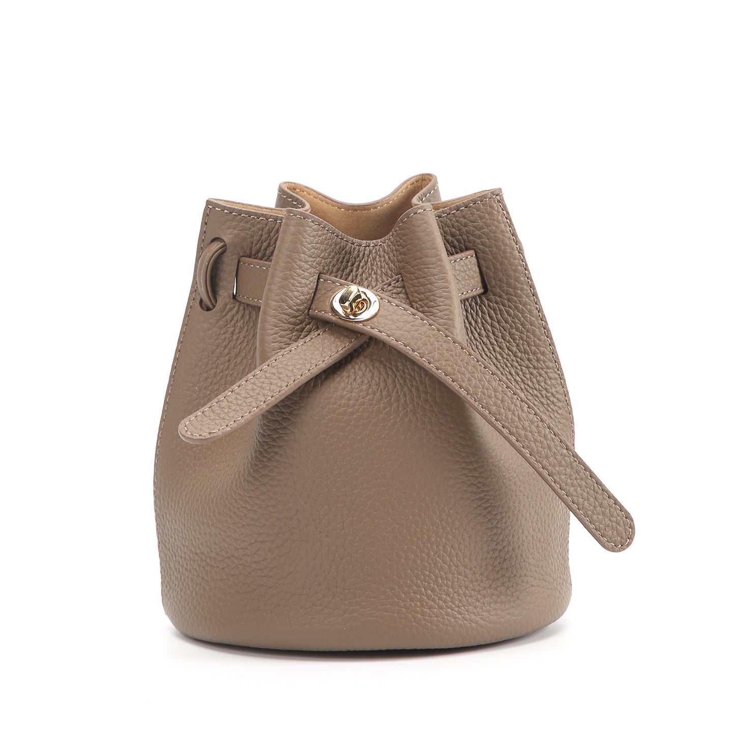 Elegant Women's Design First Layer Cowhide Bucket Bags