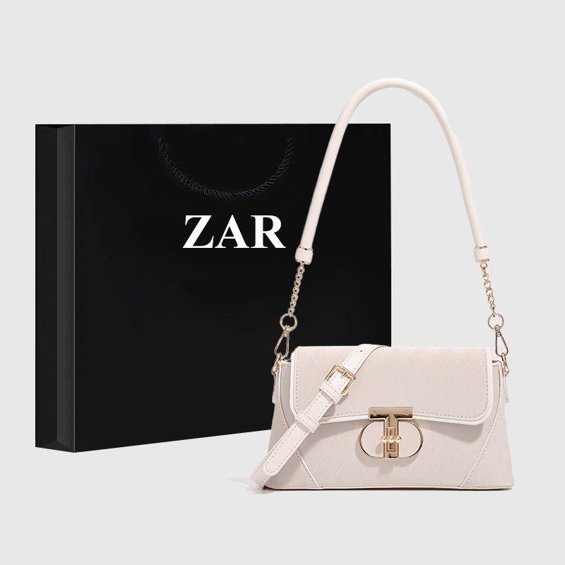 Women's Rhombus Underarm Simple Baguette Minority Commuter Armpit Bags