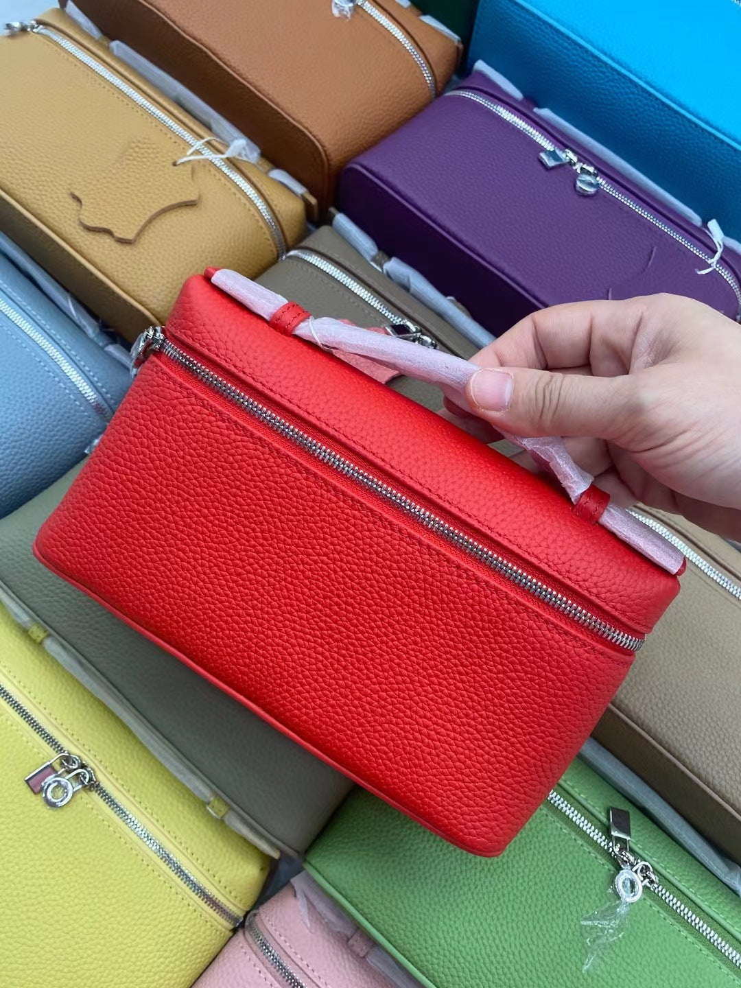 Layer Cowhide Lunch Box Portable Niche Crossbody Bags