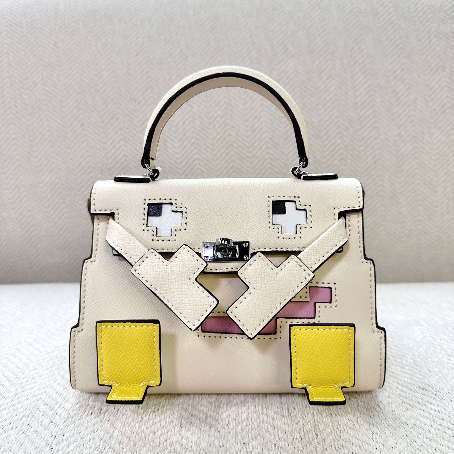 Women's Leather Mosaic Doll Little Monster Cute Bags