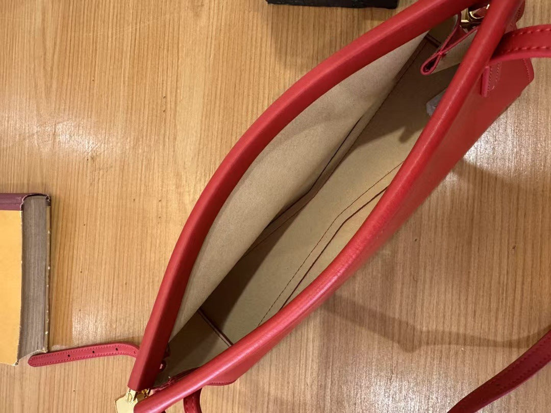 Light Luxury High-grade Imported Cowhide Clip Bags