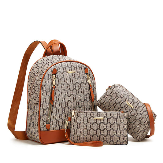 Women's Fashion Korean Style Trends Multipurpose Three-piece Backpacks