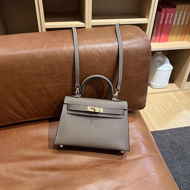 Women's Second Generation Palm Print Kelly Leather Fashion Pouches Mini Shoulder Bags
