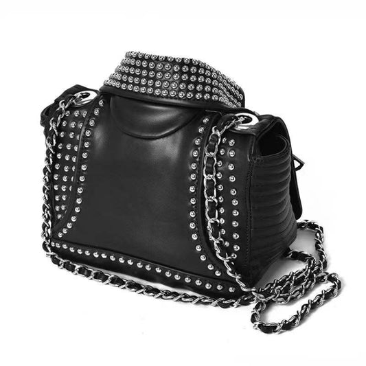 Women's Heron Party Shape Creative Rivet Clothes Shoulder Bags