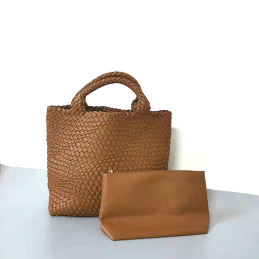 Korean Fashion Woven Mother Large Capacity Handbags