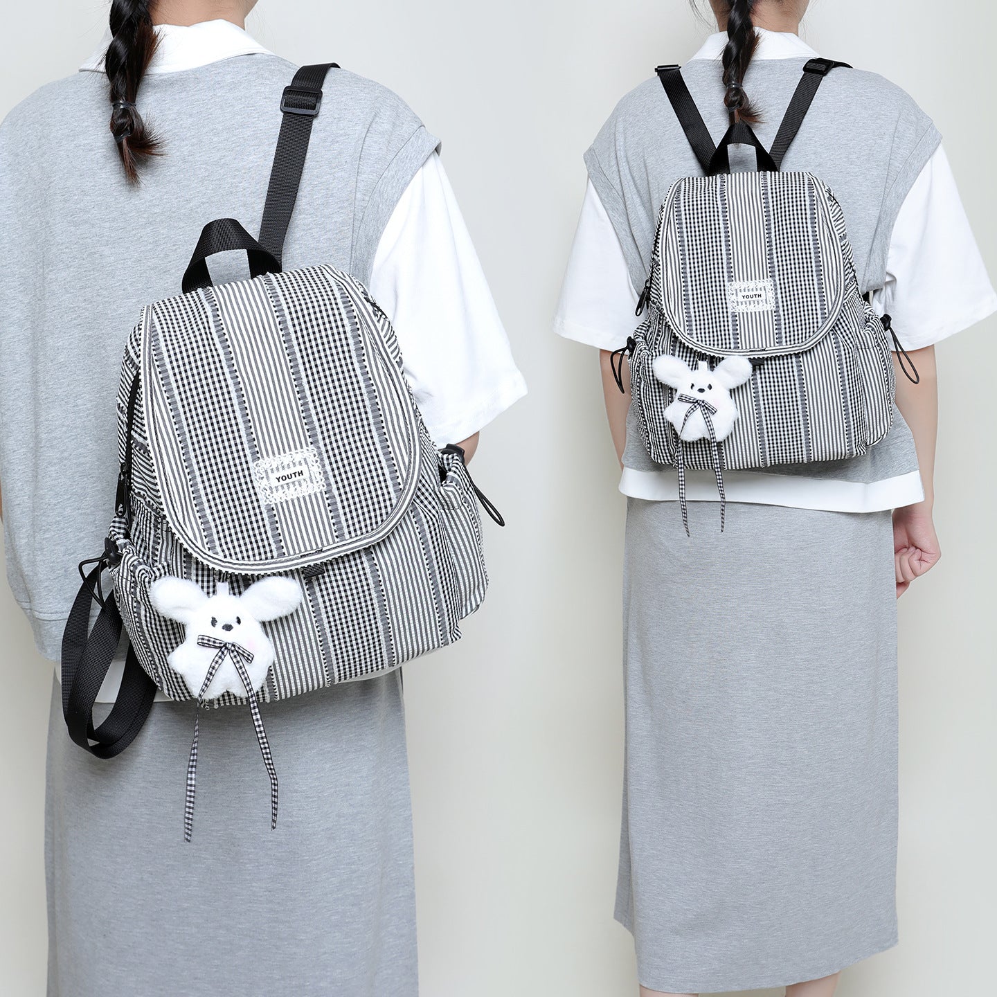 Unique Comfortable Women's Niche Plaid Academy Backpacks