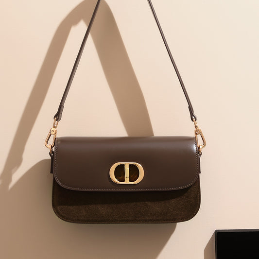 Women's Retro Light Frosted Cow Leather Underarm Shoulder Bags