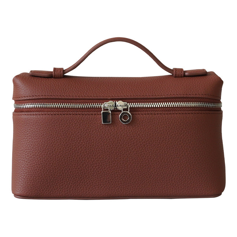 Women's High Quality Genuine Leather Lunch Box First Layer Crossbody Bags