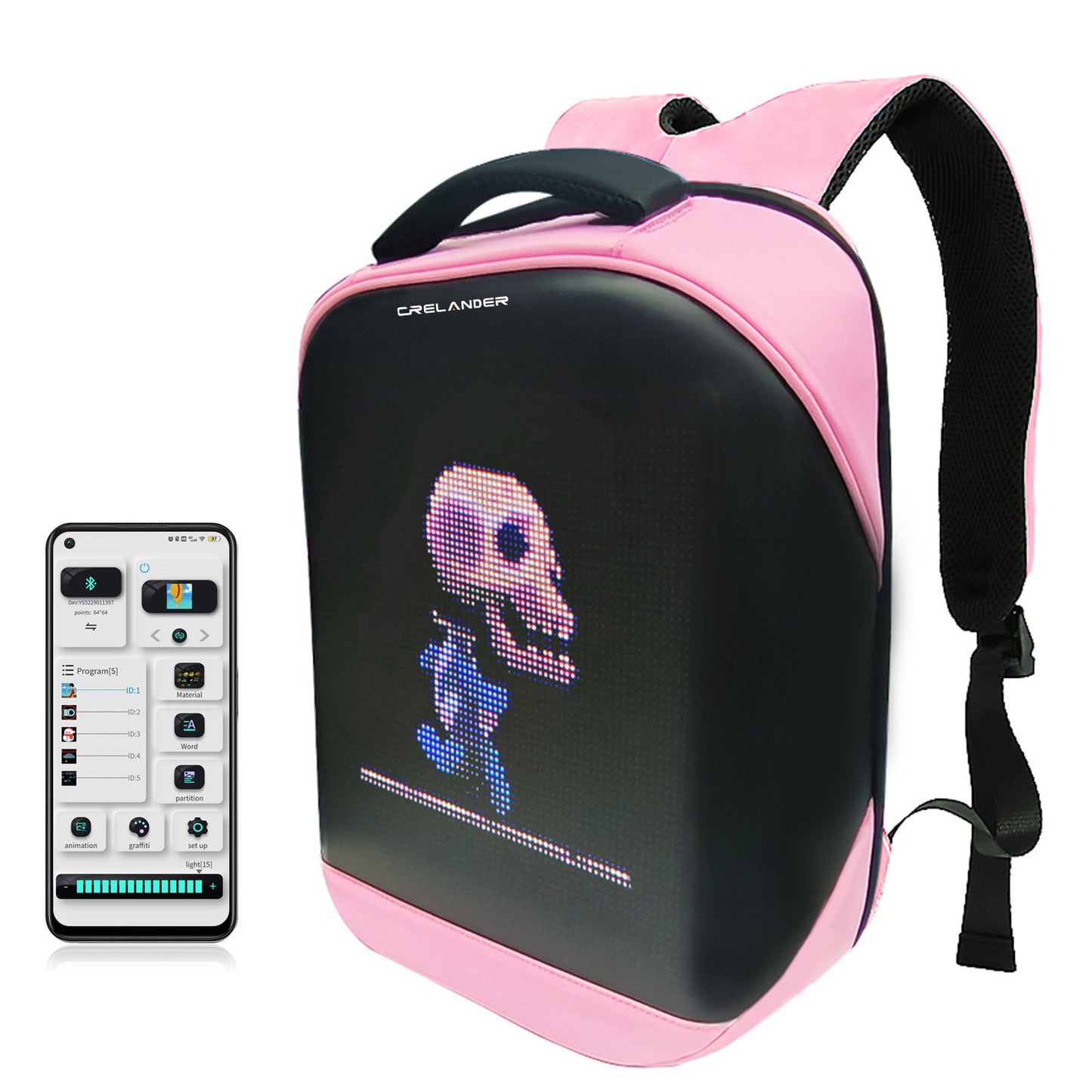Cool Dynamic Screen Mobile Advertising Luminous Backpacks