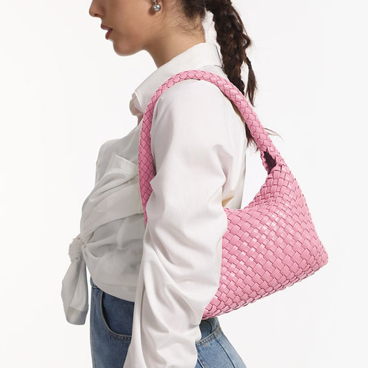 Women's Handmade Woven Lunch Box High-grade Underarm Armpit Bags