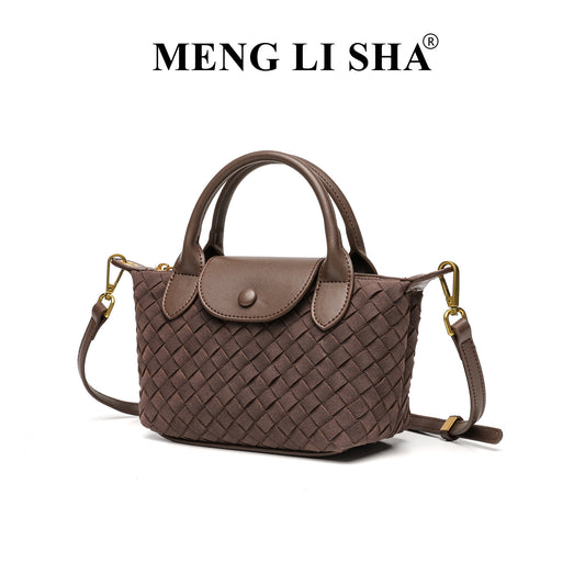Comfortable Women's Suede Hand-woven Fashion Dumpling Handbags