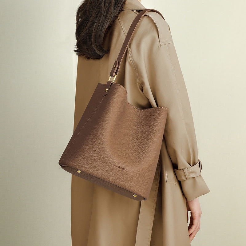 Women's Autumn Fashion Genuine Leather High Sense Large Bags